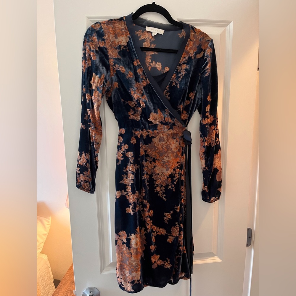 Anthropologie Eri+Ali Velvet Wrap Dress